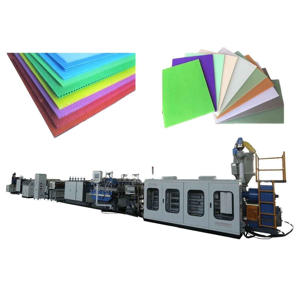 Plastic sheet manufacturing machine/PP correx corrugated hollow sheet production machine single screw extruder factory price