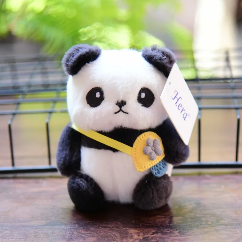 Wholesale Custom Small Plush Toy Character Panda Anime Mini Keyring Doll Keychain Plush Toys Manufacturer Custom Package OPP Bag