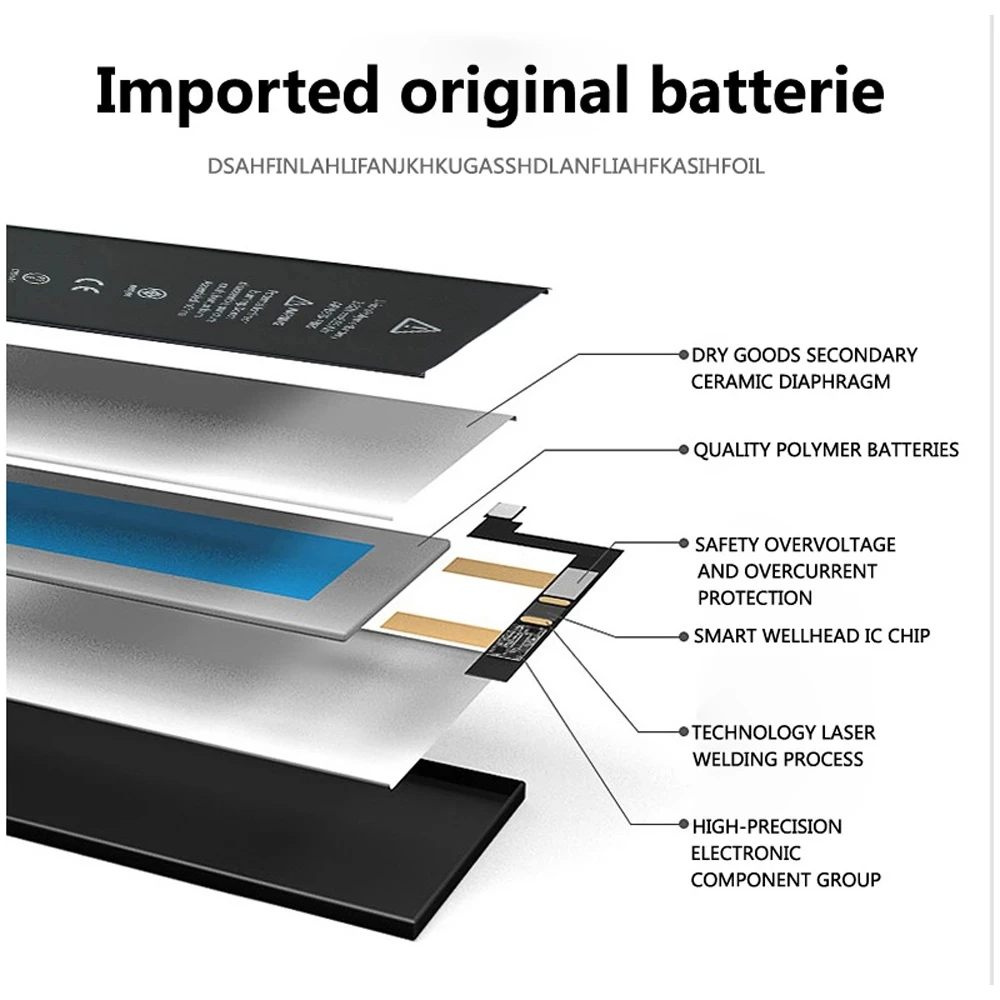  Литий-ионный аккумулятор для iphone 5 6 6s 6sp 7g 7plus 8G 8plus x xs xr