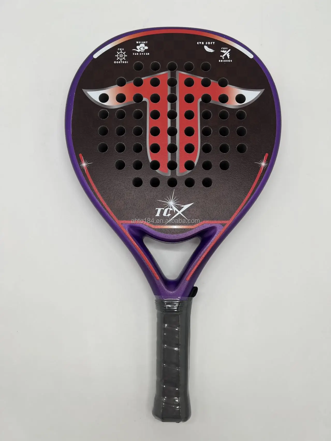 Good hand feeling & esily control Quality Professional   UD(Fiberglass+Carbon)    Paddle Racket For Beginners with Factory Price