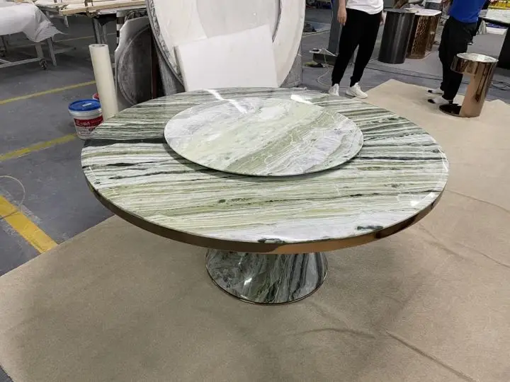 Classic Luxurious Natural Verde Stone Green Jade Onyx Marble Slabs For Home Decor