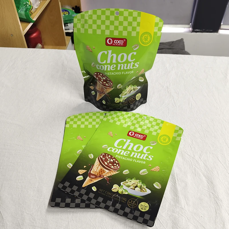 Matte Black Tea Bag with Ziplock and One-way Valve Flat Bottom Pouch Food Candy Bag Gravure Printing Bread Coffee Packaging Bag