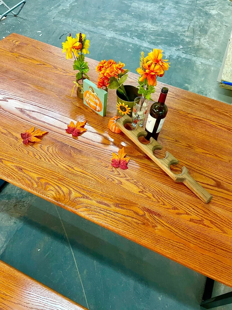 FSC Wholesale Bar Tasting Flight Paddle Board Shot Glass Paddle Wooden Serving Tray Wine Cup Holder Shot Glass Tray