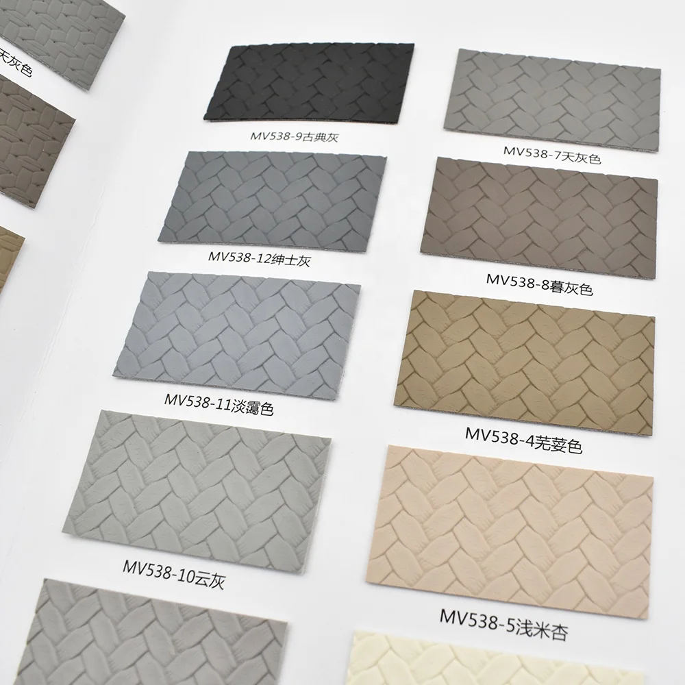 Wholesale Premium Designer Synthetic PU Leather Upholstery Fabrics Woven Pattern Faux PVC Leather