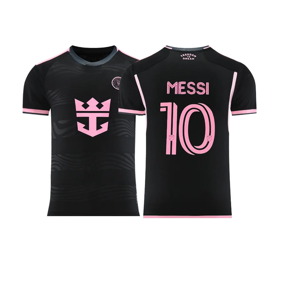 Wholesale of new Miami home and away pink Messi jersey size 10 football jersey, size 9 customized Suarez jersey by manufacturers