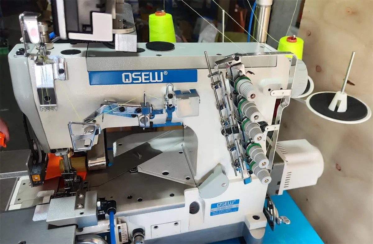 QS-600PL  automatic T-Shirt bottom hemming interlock sewing machine sleeve hemming sewing machine