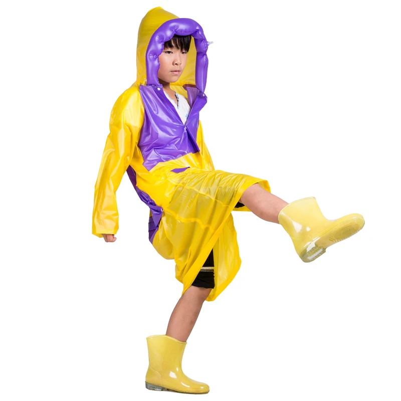 Best selling raincoat hoodie long style children rain coat for kids