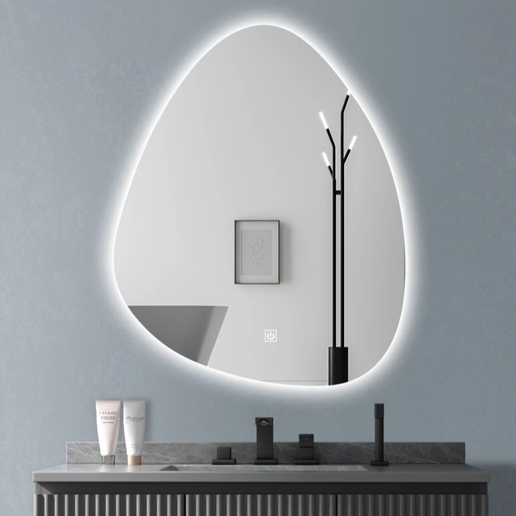 OEM ODM water Irregular Shaped Durable Explosion Proof Glass Home Exquisite Wall Decoration Bathroom Makeup Mirror