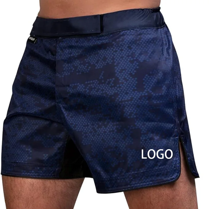 Factory Custom High quality design your own casual unisex Polyester rugby MMA Fight Shorts