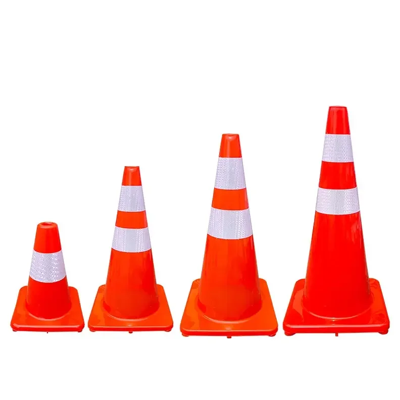 Reflective PVC traffic cone 300 mm road cone with reflective aperture round reflective collision cone