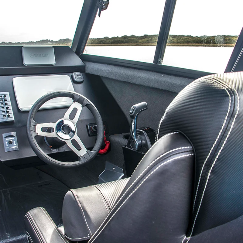 Welded Aluminum fishing boat Deep V hull yacht with cuddy cabin & outboard engine