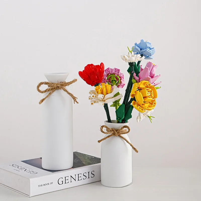 Nordic air-dried flower ceramic vase decoration simple light luxury living room flower arrangement home desktop decoration