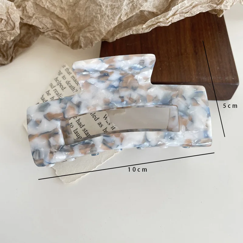 Shark clip temperament all environmental protection disc hair clip square clip hollow floral acetic acid plate hair grab
