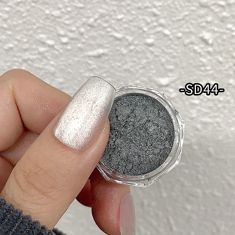 Wholesales SD44 white cat eye nail art powder chrome mirror magnetic pigment