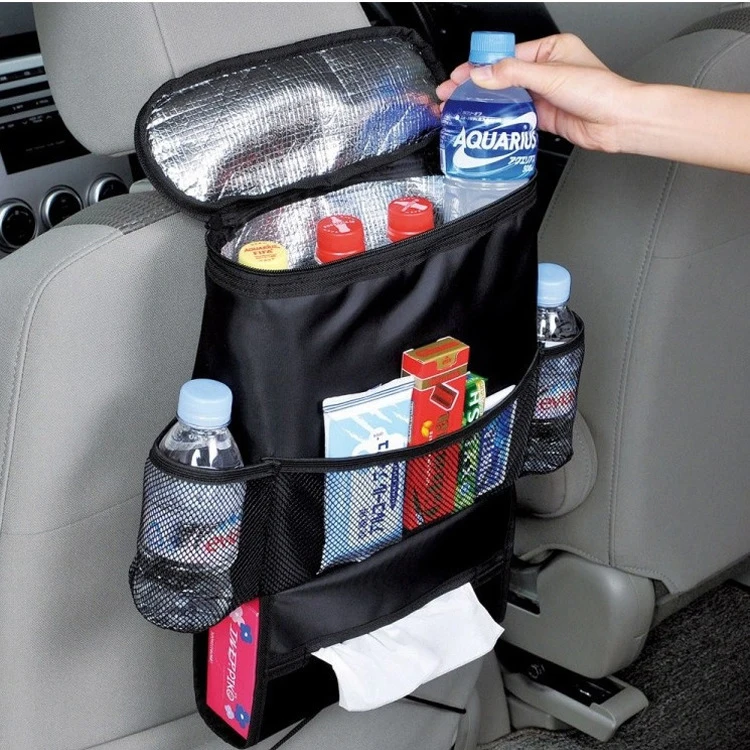 Backseat multifunction car cooler back seat organizer bag
