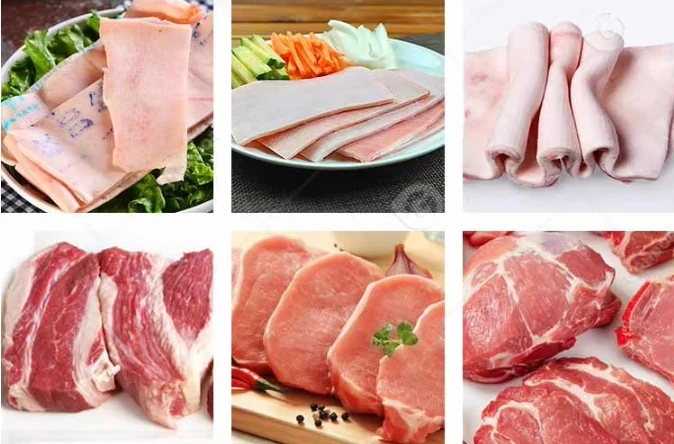 Sweden Automatic Meat Slicing Machine Long Slice Pork Skin Slicer Pork Skin Peeling Machine Beef Peel Meat Cutter Machine Price