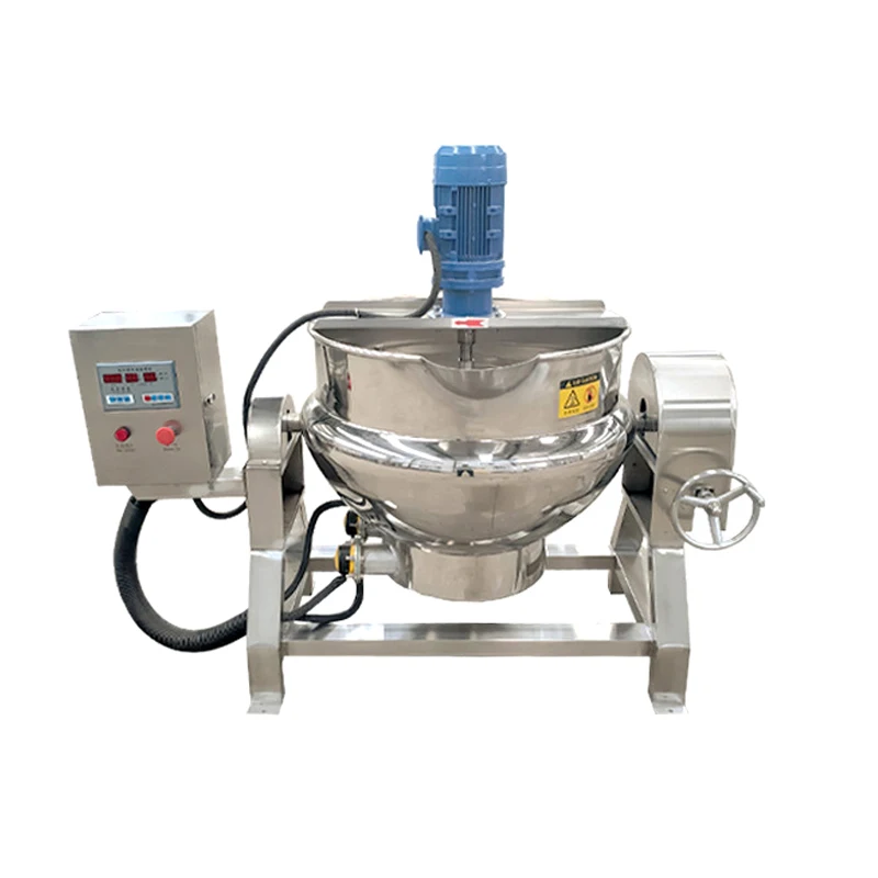 Stainless steel gas heating cooking boiler paste steam jacketed kettle 100L 200L 300L