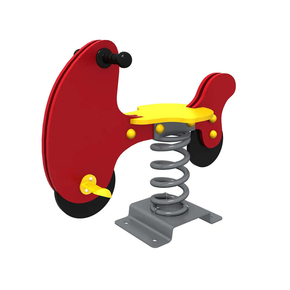 Kids cartoon ride on toy outdoor playground equipment rides  plastic spring rocking horse spring rider for kids