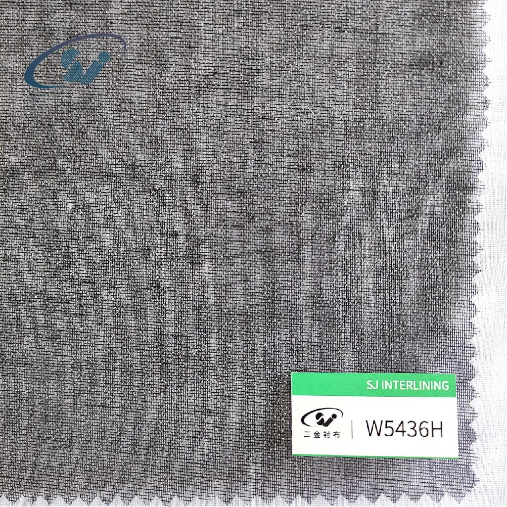Sanjin Hot item woven fusible interlining waistband interfacing tape  PA/PES  fusible interlining woven interlining