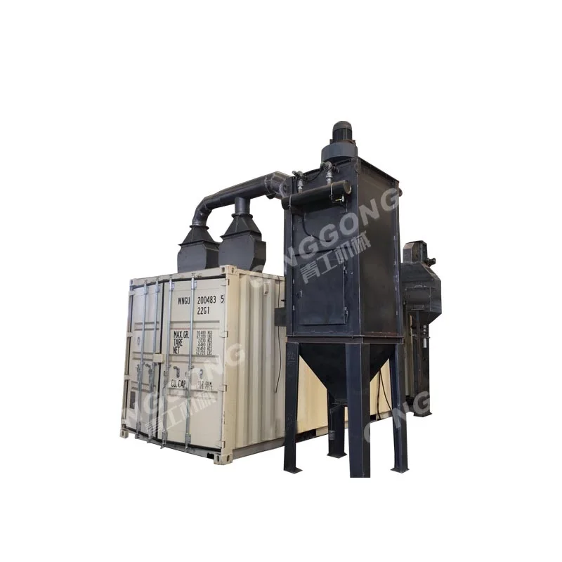 large welding steel structure and shipyard motor shell big workpieces derusting sandblasting room