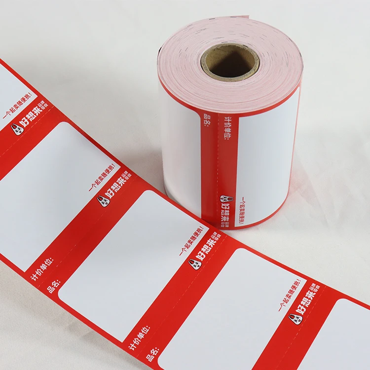 Customized Color Thermal Labels 2X1 4X6 10X15 Self Adhesive Sticker Direct Paper Roll