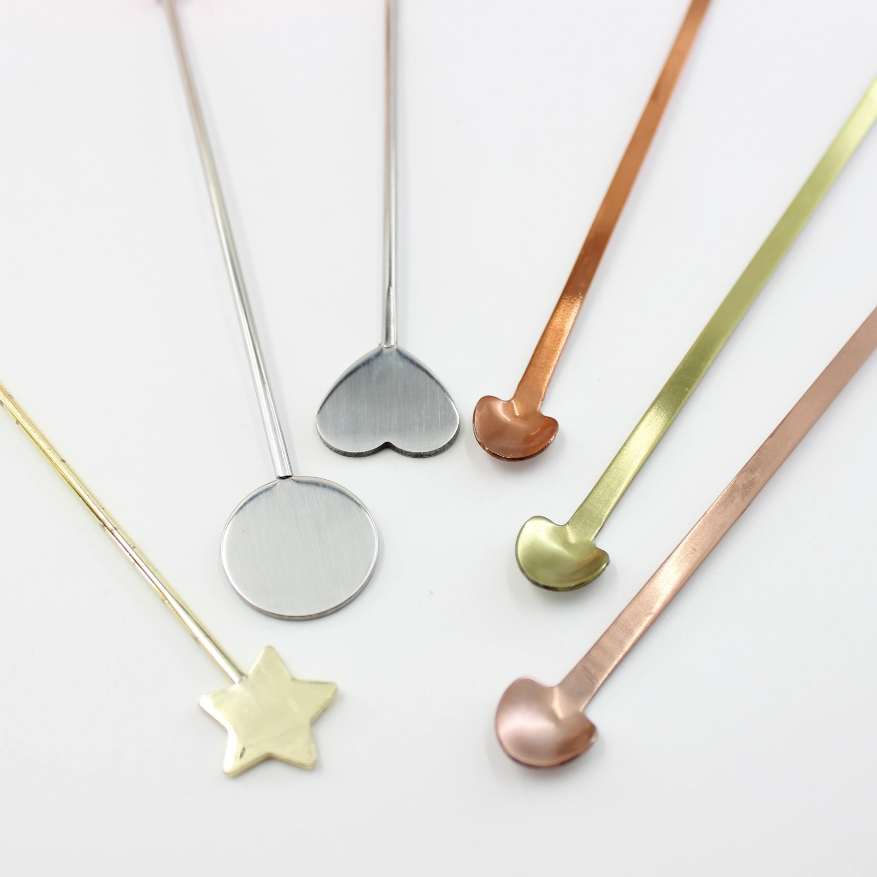 stainless steel customized decorative mixing stirrer cream spoon drinks stirrer