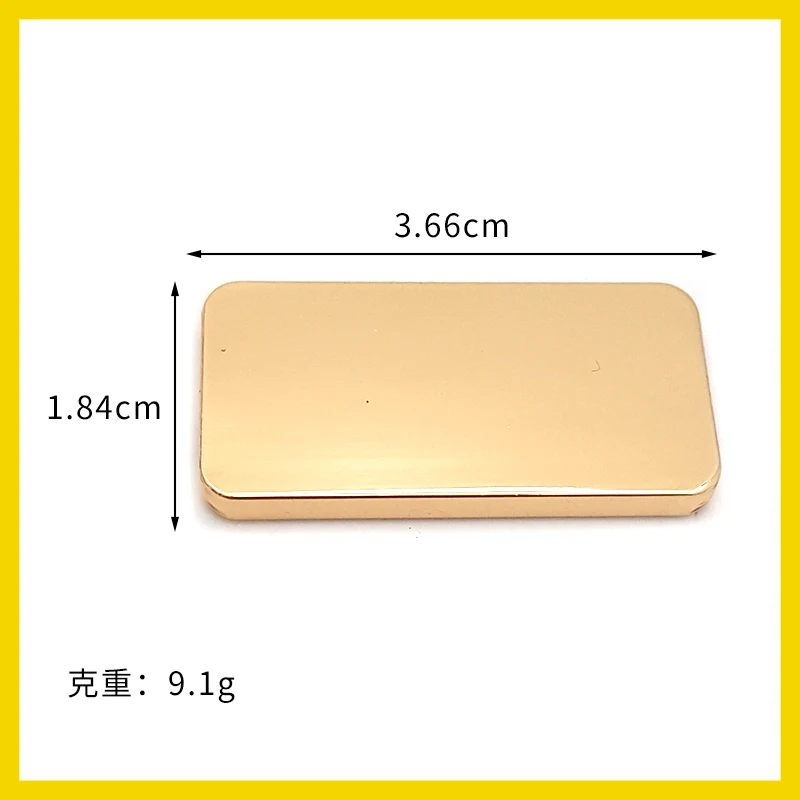 Manufacturers of clothing bags sign embossing printing laser brand  logo trademark rectangular zinc alloy nameplate