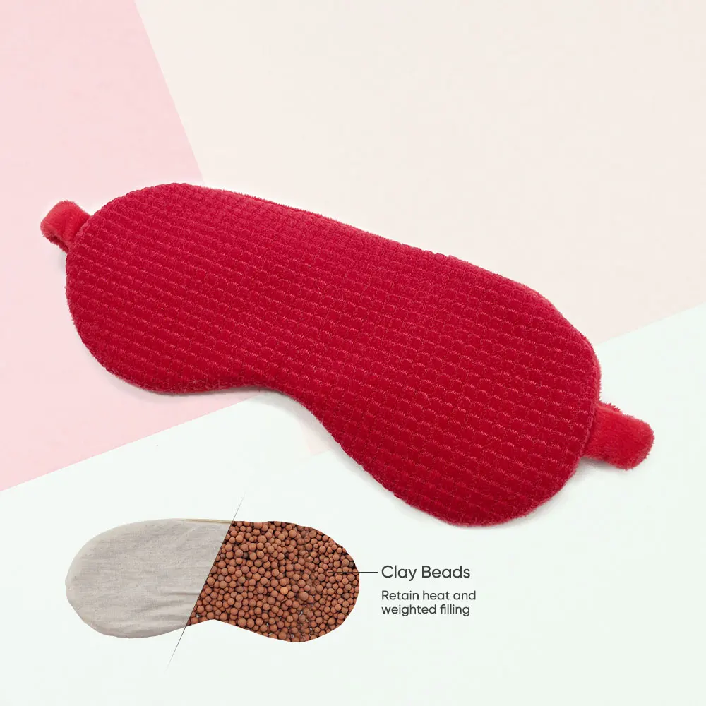 free sample microwave heat pack Salt weighted hot eye pad microwavable warm compress heating eye mask for eye care