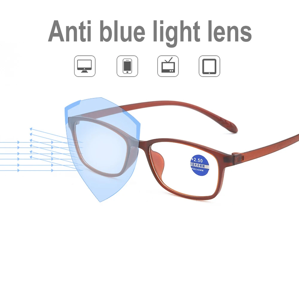 Cheap plastic PC Anti Blue Light Blocking Computer reader Women Men Custom Logo Fashion Reading glasses
