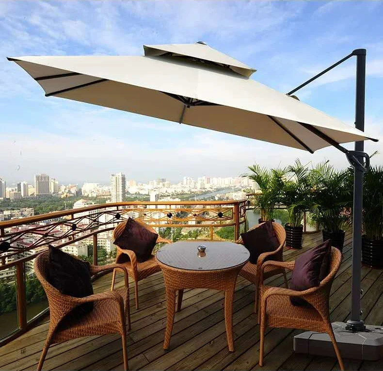 Best Sale Waterproof Restaurant  Aluminum Roma Patio Outdoor Market Parasols Big Garden Sun Umbrella