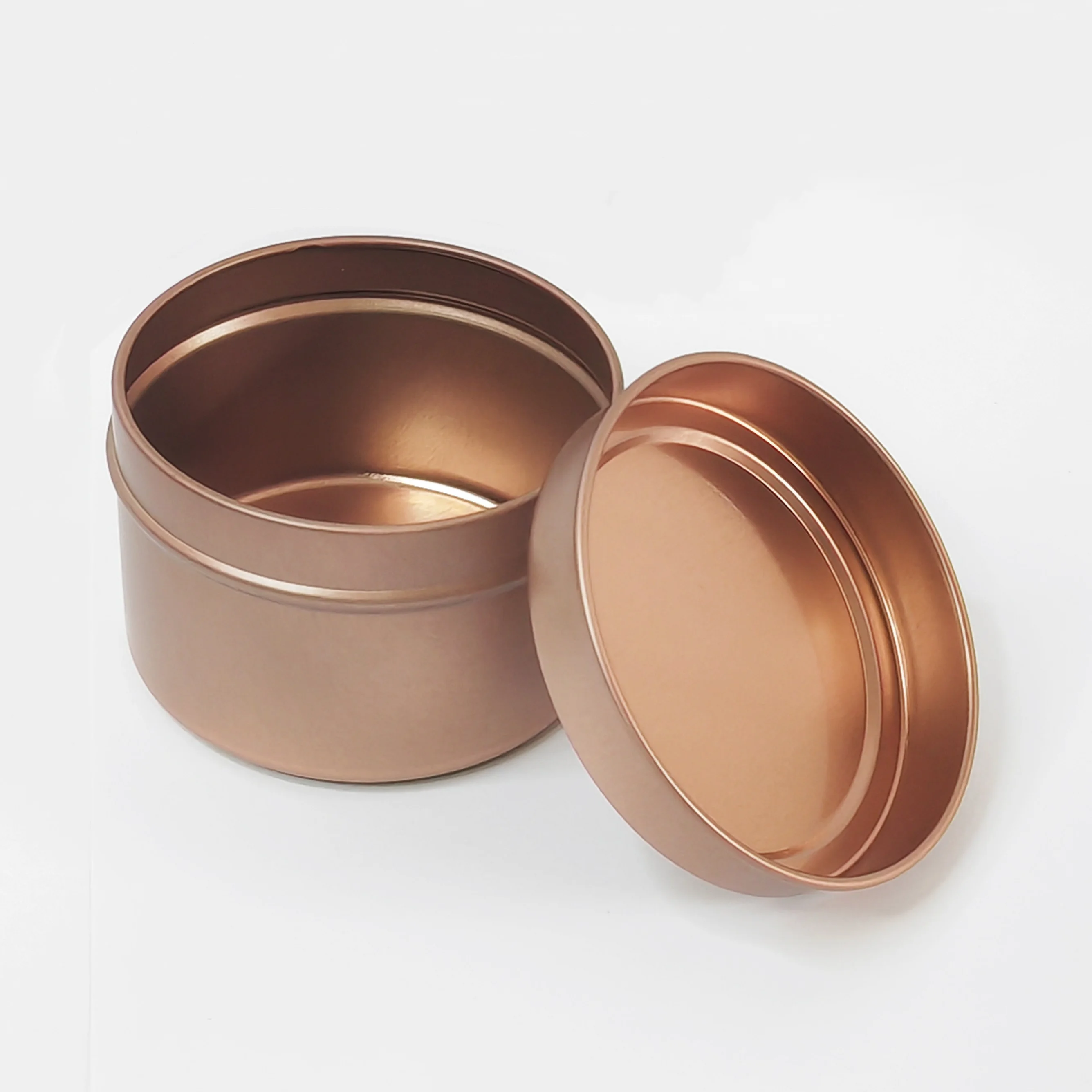 4oz 8oz 16oz Empty Luxury Metal Round Candle Tins Jar With Lids Black Scented Candle Tin Cans candle vessels
