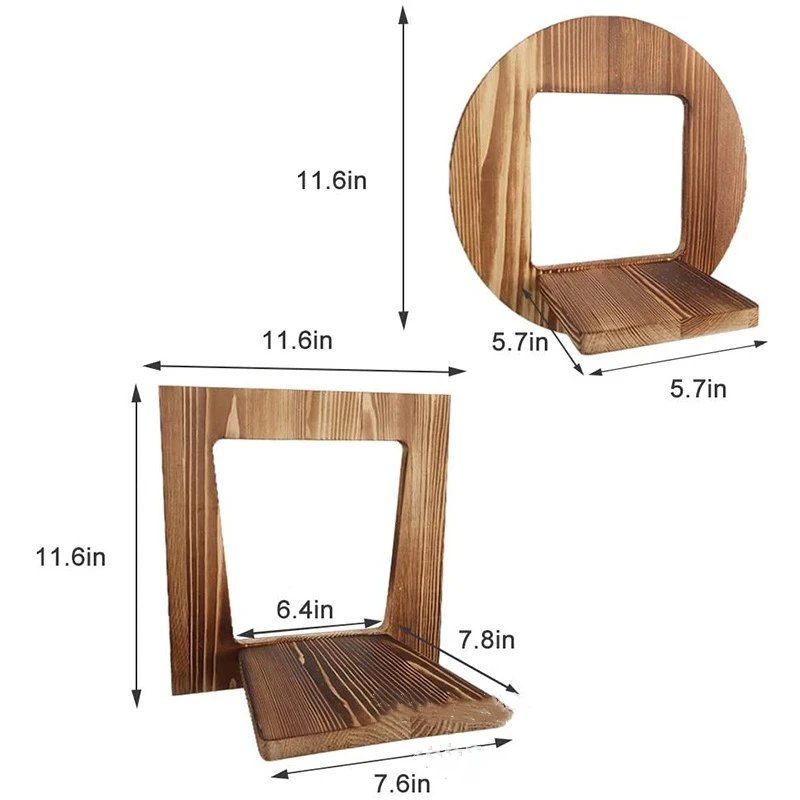 Rustic Simple Indoor Hanging Plant Shelves Flower Pot Wall Shelf Rack Wooden Floating Shelves For Wall Decor