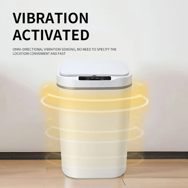 15L indoor  Smart sensor Trash Can with Odor Control System Set of 2 automatic trash can for Kitchen Bedroom Living Room Office