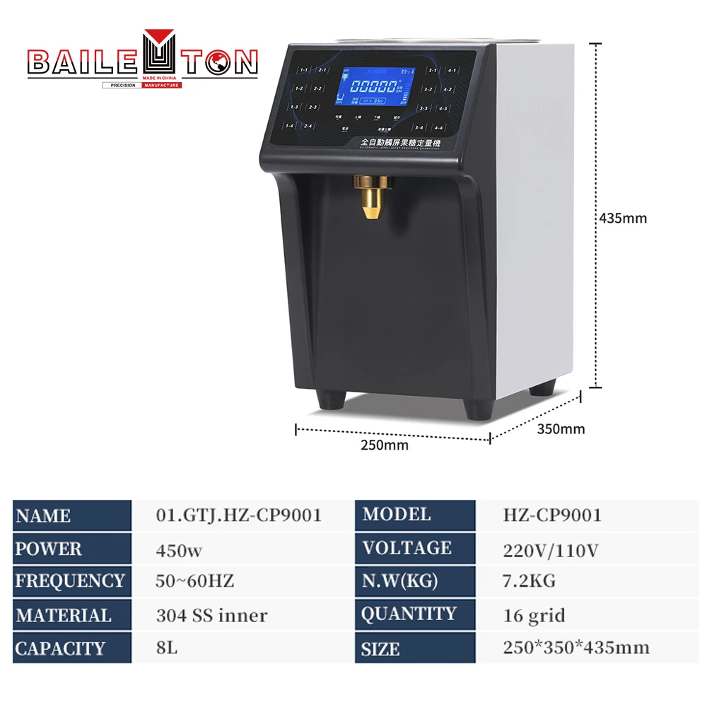Hot Selling Catering Equipment Full Automatic Fructose Filling Syrup Dispenser Machine Bubble Milk Tea