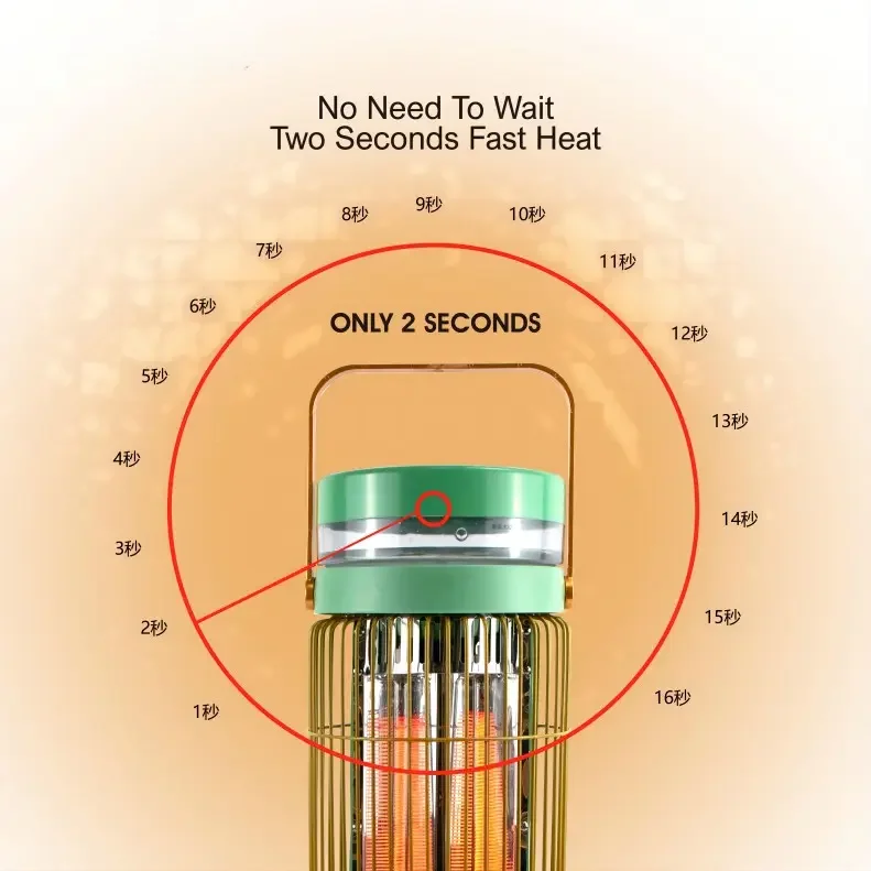 800W/2000W Electric Quartz Infrared Carbon Fiber Heater Household High Power Living Room Indoor Heater