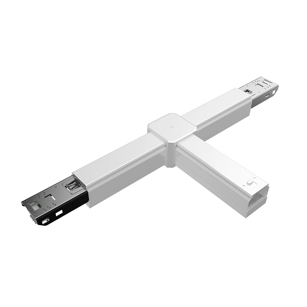 50W LED Linear Trunking System 8000lm 160lm/w  Energy Saving Continuous Linear Light with 3-phase 5-wire Pre-wired Trunking