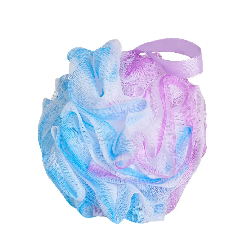 Top Sales Custom Body Scrubber Skin Exfoliating Shower Bathing Sponge for Men and Women Rich Lather Shower Pouf Mesh
