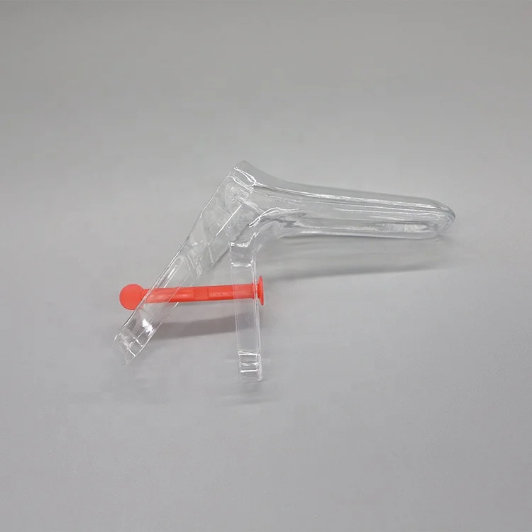 Hongan disposable medical plastic sterile homemade vaginal speculum cusco types virgin with side screw for single use