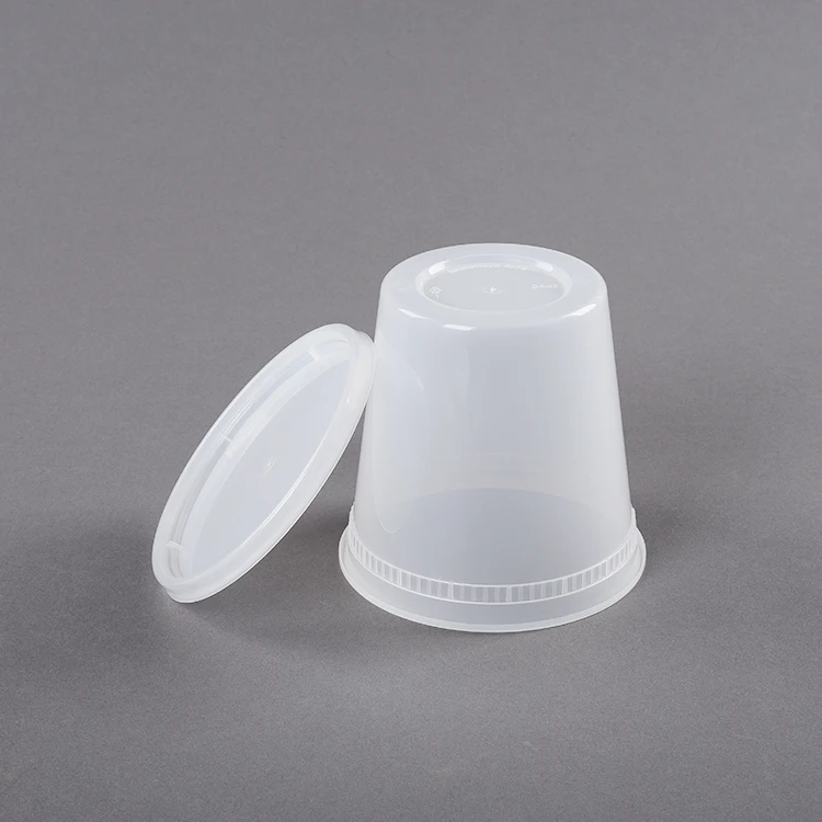 Food Storage Soup Container Transparent disposable take away meal prep tamper evident food containers pp sauce cup with Lock lid
