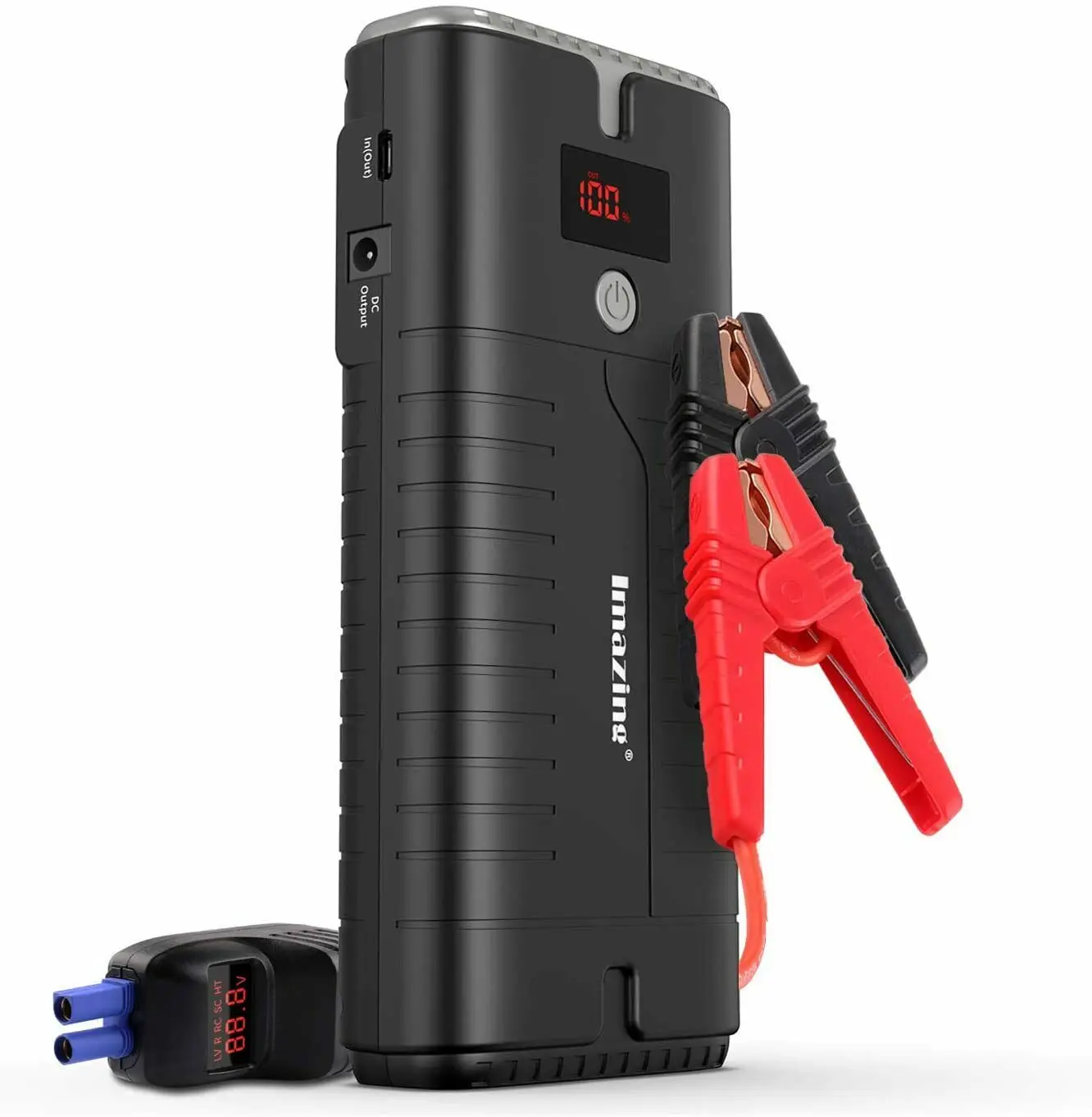 Портативное автомобильное пусковое устройство, Заводская розетка, пусковое устройство с пиковым аккумулятором 2000 А, внешний аккумулятор, автомобильное пусковое устройство с ЖК-дисплеем