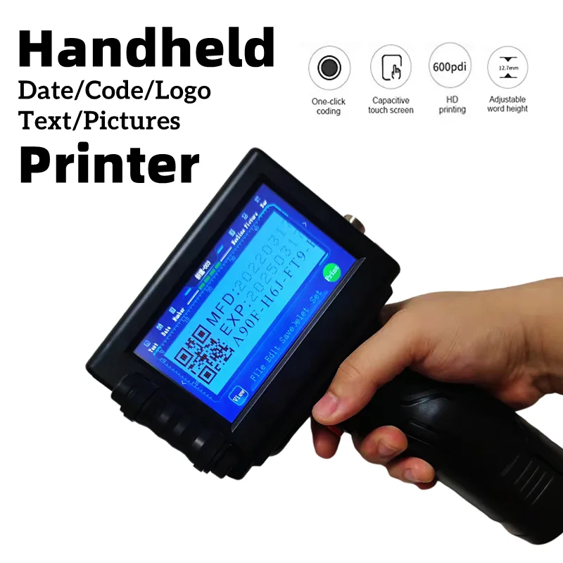 Factory Price 25.4Mm Intelligent Smart 600Dpi 12.7Mm Handheld Inkjet Printer Portable