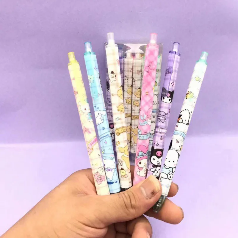 2024 Foreign trade cross-border Sanrio click pen Kurumi Pacha dog big ear dog water pen Melody pudding dog neutral pen