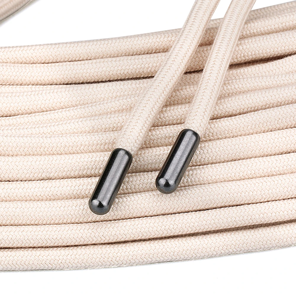 Fabric Polyester Drawcord Clothing Cotton Rope Plastic Garment End Toggles Custom Cord