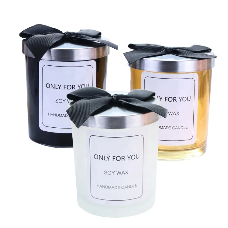  Empty Soy Wax Scented Frosted Glass Candles Jars with Lid Butterfly Cheap Unique Candle Decorative Clear