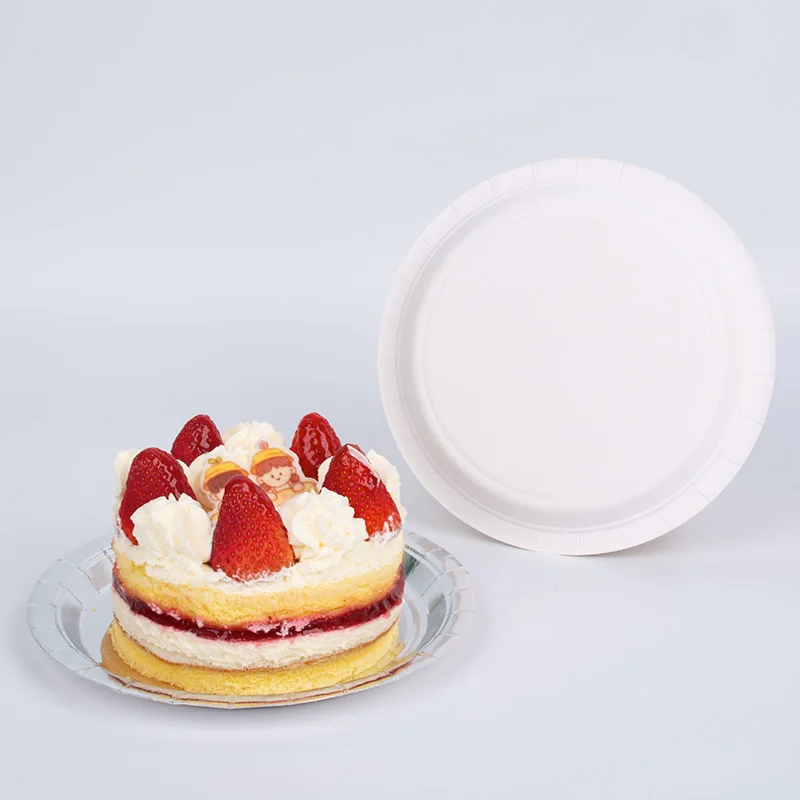 Good Material 6 Inch 7 Inch 9 Inch 10 Inch Custom Printing LOGO Kraft Disposable Paper Plates For Party