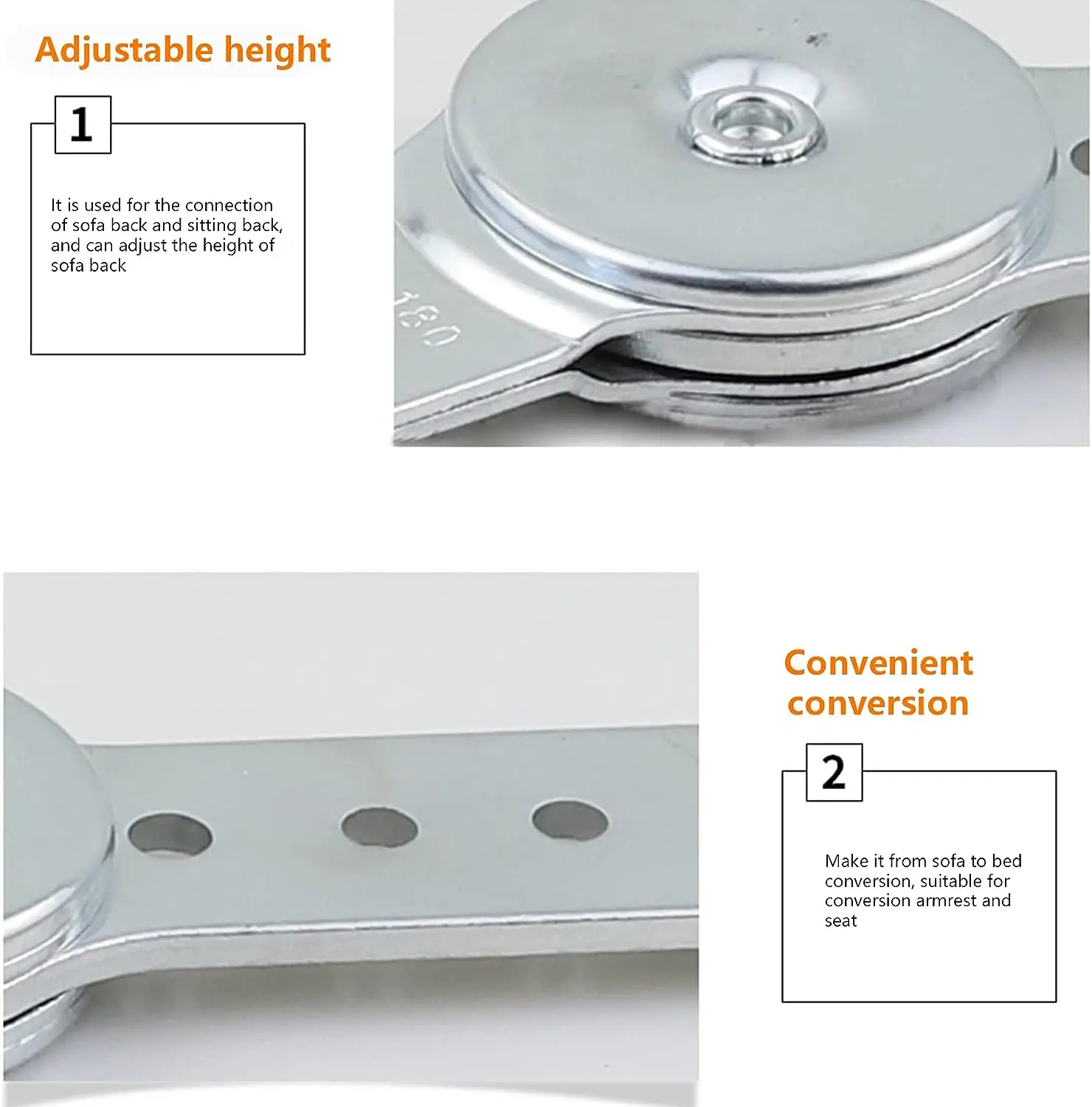 Hardware fittings Armrest Headrest Hinge Adjustable Bed Backrest Folding Metal Reclining Sofa Headrest Hinge