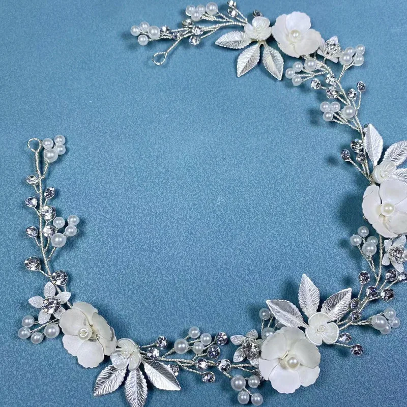 Bride Headpiece Jewelry Alloy Flower Pearl Bridal Headpiece