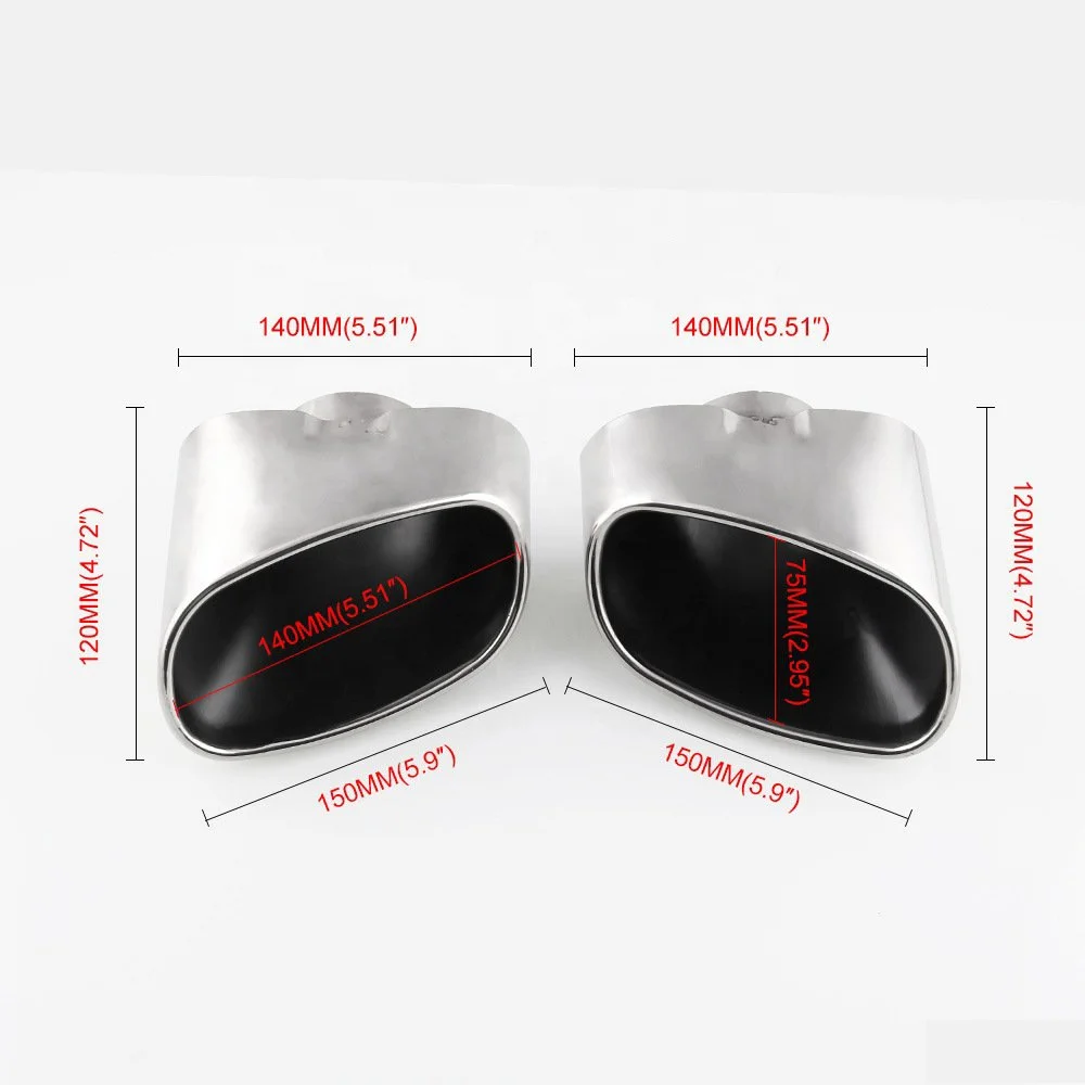 T304 Stainless steel exhaust pipe muffler tip for BMW X5 E70