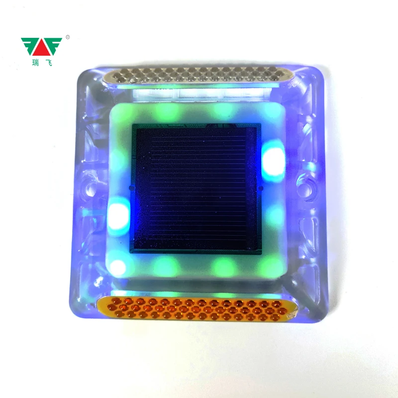 New Styles Self-Fluorescent Double Side Traffic Road Solar Stud With LED Lights