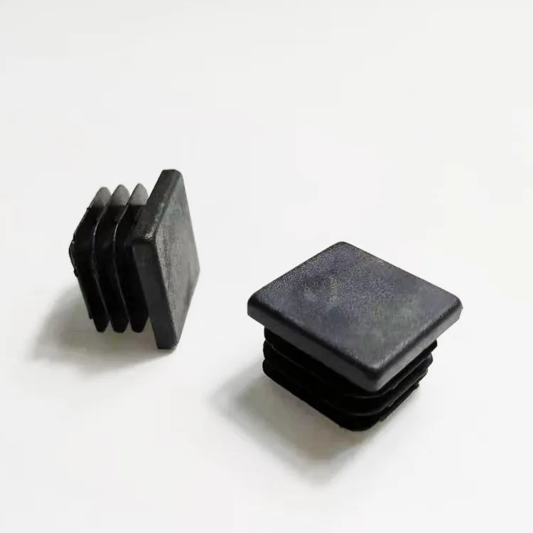 Longsan plastic factory supply 20x20mm Square Black Fittings Plastic Pipe Plug